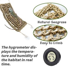 15Pcs Bearded Dragon Tank Accessories, Reptile Plants, Reptile Hammock, Lizar…