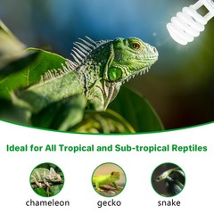 UVA UVB Reptile Light 5.0 Tropical 100 Compact Fluorescent Lamp 23W