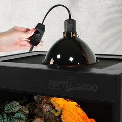 Upgrade Reptile Light Fixture with Dimming,8.5 inch Deep Dome Lamp Fixture fo…