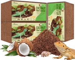 6 Pack Natural Coconut Fiber Substrate for Reptile- Compressed Coconut Husk …