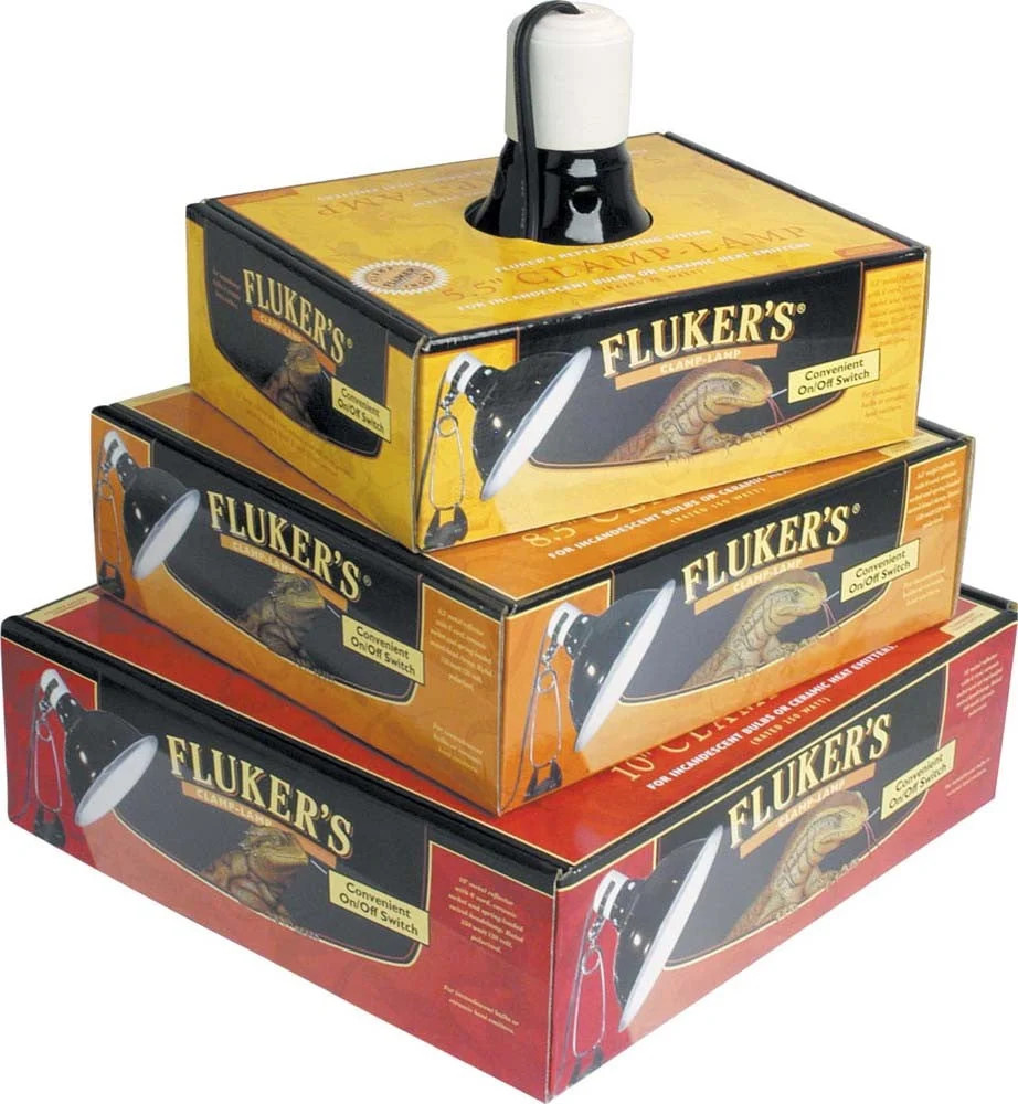 Fluker’s Repta-Clamp Lamp with Switch Black 1ea/10 in