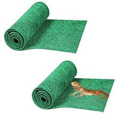 2 Pcs Reptile Carpet Terrarium Substrate Liner Pet Habitat Bedding Mat