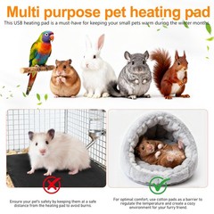 Usb Small Heating Pad For Hamster Reptile Carbon Fiber Pet Warm Mat 14 cm