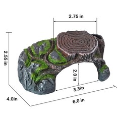 Brown Resin Reptile Hide Cave Leopard Gecko Cave Hideout
