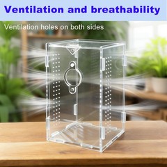 Acrylic Jumping Spider Enclosure,Reptile Enclosure,Bug Habitat, for Small A2