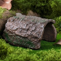 Brown Resin Reptile Hideout Cave Leopard Gecko Tank Decor