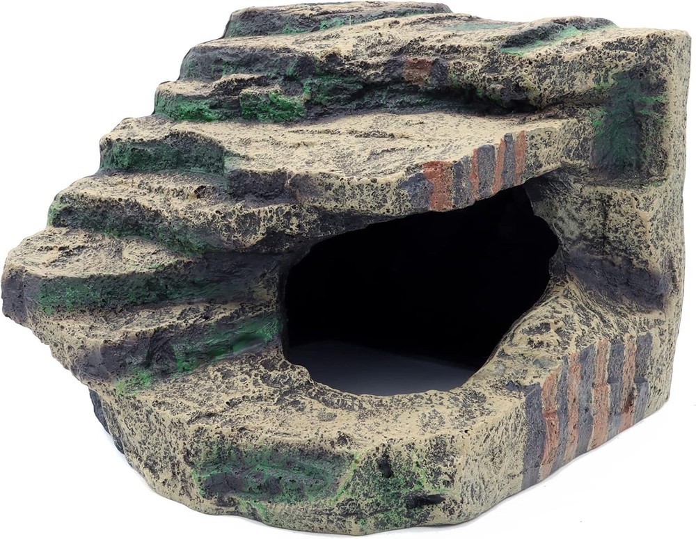 Large Resin Reptile Tank Accessories Hideouts Cave Habitat Decor for Leopard