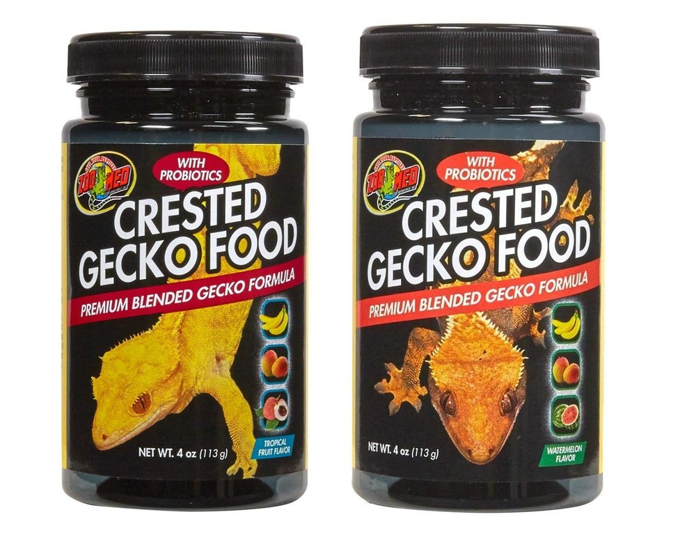 Zoo Med Crested Gecko Food Variety Pack, 2 4-Ounce Jars, Watermelon and Tropical