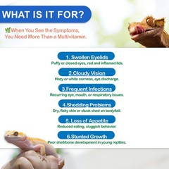 NUTRIARISE Reptile Vitamin A Supplement – Eye Health Support for Lizards,…