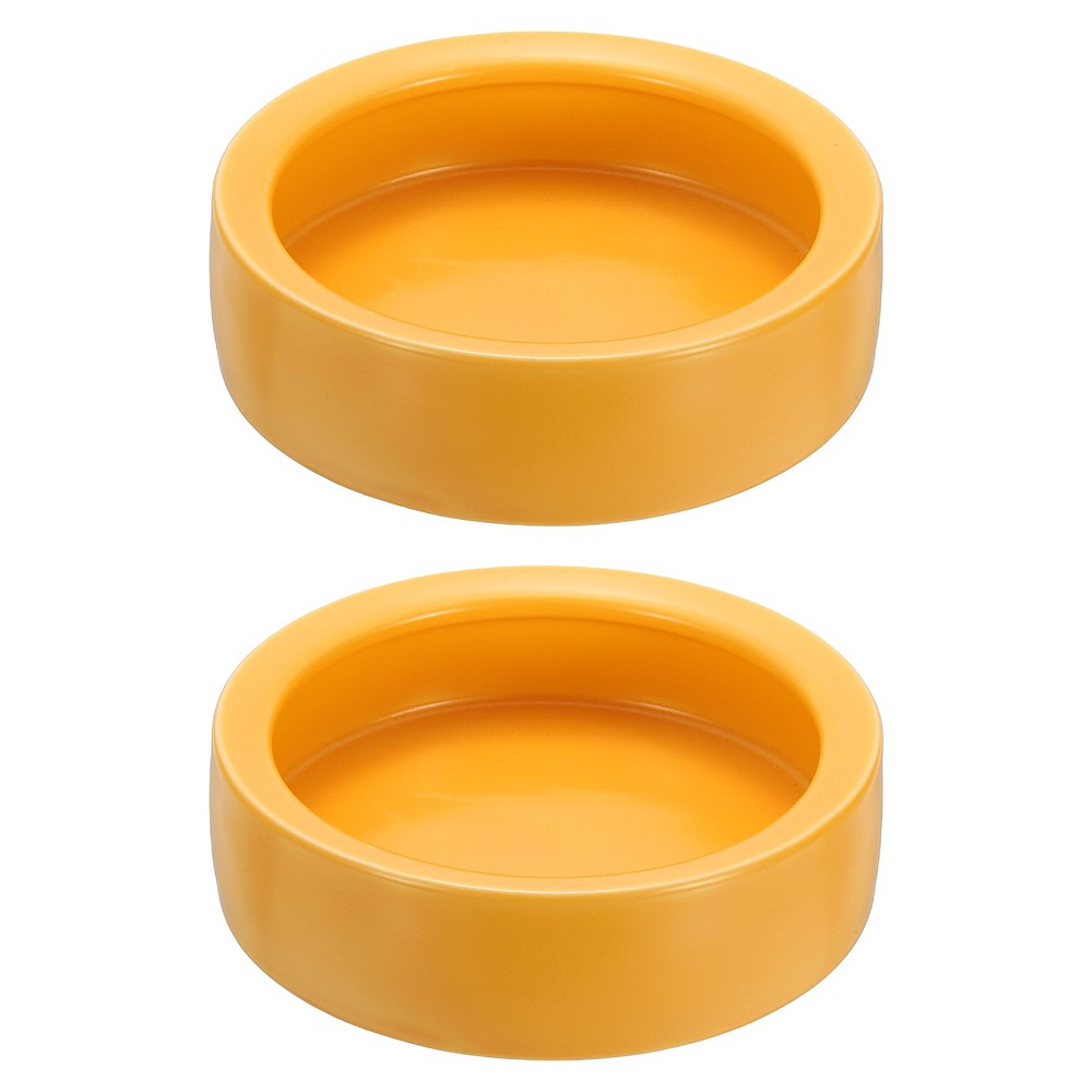 Reptile Food Bowl Worm Water Dish Ceramic Pet Bowl Small 4″ Clay 2 Pack