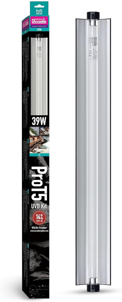 T5 UVB Reptile Light Fixture Kit 36″ Long 39 Watts 14% UVB Dragon – Complete UVB
