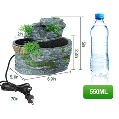 500ML Reptile Waterfall Fountain, Reptile Water Drinking Fountain for Bearded…