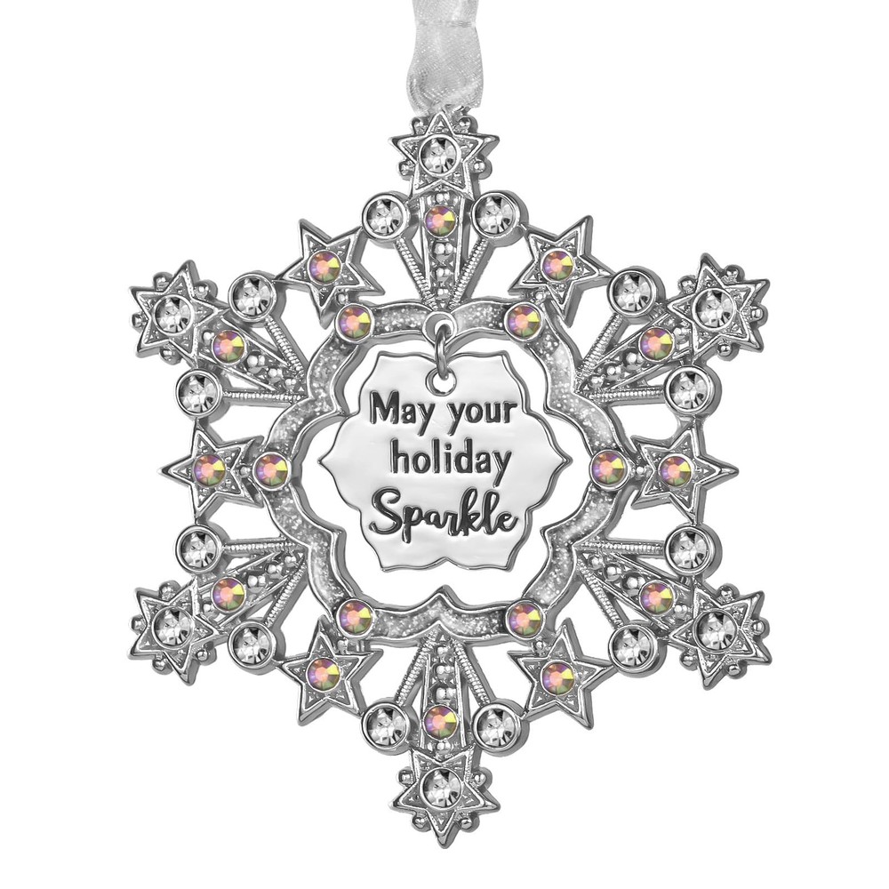 LIFE&FOOT Christmas Tree Ornaments 2025 Snowflakes Hanging Charm Decorative P…
