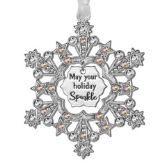 LIFE&FOOT Christmas Tree Ornaments 2025 Snowflakes Hanging Charm Decorative P…
