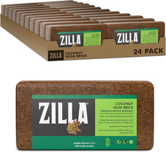 Coconut Husk Brick 24 Count, Organic Bedding for Reptiles, Made with 100% Coconu