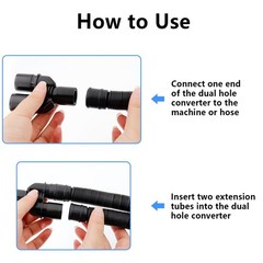 Eadabok Reptile Fogger Extension Tube, Accessories of Black