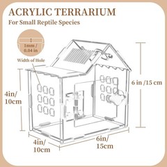 Jumping Spider Enclosure for Small Species, Acrylic Reptile Terrarium Habitat…