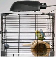 Oiibo Bird Cage Light Fixture Combo Kit, AvianSun Lamp Hood with 2.4% UVB UVA…
