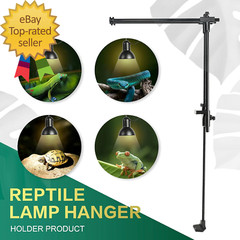 Reptile Dual Lamp Stand Metal Adjustable Heating Lamp Holder Light Fixture
