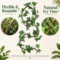 Crested Gecko Tank Accessories, Reptile Hanging Plants Vines