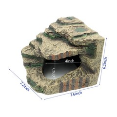 JIHAQUA Large Resin Reptile Tank Accessories Hideouts Cave Habitat Decor for …