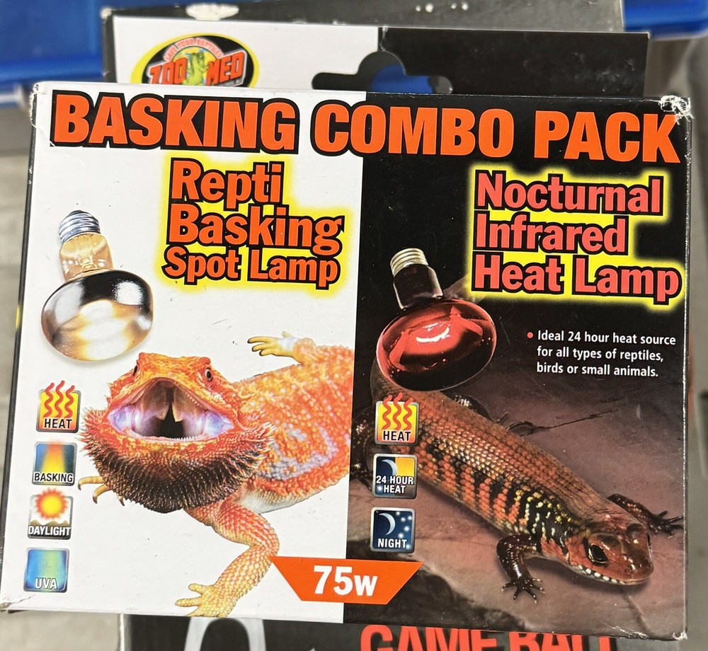 ZOO MED REPTILE BASKING COMBO PACK – 75 WATT – DAY AND NIGHT LAMP