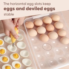 77L Deviled Egg Containers with Lid, (Set of 2), Plastic Deviled Egg Carrier …