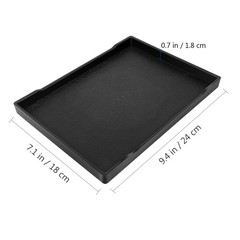 1Pc Reptile Water Bowl Black Durable Solid Material Smooth Surface Feeding Dish