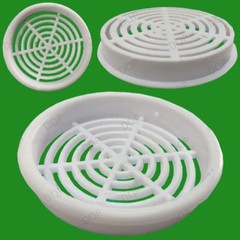 4x White Vivarium Reptile Push Fit Round 65mm Air Vents, 60mm Hole, Ventilation