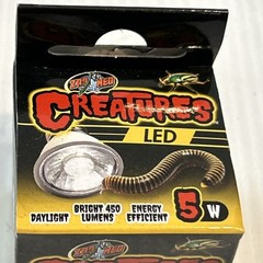 Zoo Med Creatures LED Light Bulb 5 Watt Tank daylight NEW 450 lumens/227e
