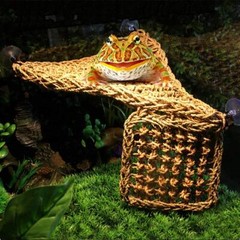 Pivby Bearded Dragon Hammock Reptile Lounger Climbing Toys Seagrass Fiber Habita