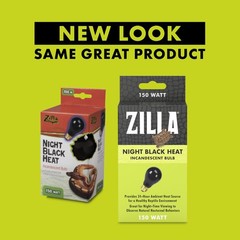 Zilla Night Black Incandescent Bulb 150 Watts For Reptiles Ambient Heat Light