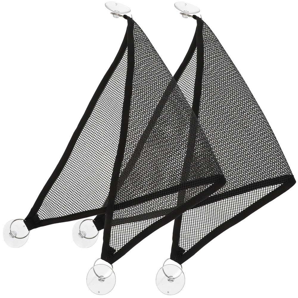 2Pcs Reusable Black Reptile Pet Hammock Hanging Bed for Lizards Snake