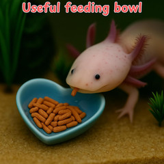 Axolotl Hammock Ledge for Aquarium and Feeding Dish, Axolotl Hammock with Cerami