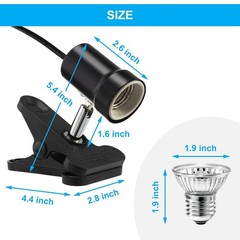 Reptile Heat Lamp with 50W UVA UVB Bulb Rotatable Clamp Light for Basking NEW US