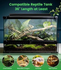 23W T5 UVB LED Reptile Light – High Output UVA UVB Light for Bearded Drago
