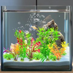 10Pcs Aquarium Plants, Fish Tank Accessories Artificial Aquatic Plants, Artif…
