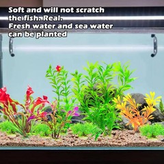 10Pcs Aquarium Plants, Fish Tank Accessories Artificial Aquatic Plants, Artif…