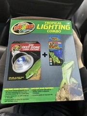 Zoo Med Reptile Mini Deep Dome Tropical Terrarium Lighting & Light Bulb Combo