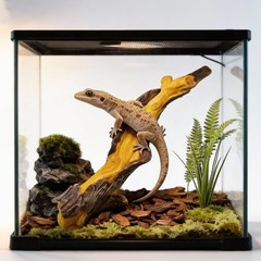 Reptile Climbing Tree Branch: Resin Wood Decor for Terrarium Habitat – Safe N…