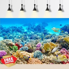 Riivvdise Aquarium Background 36×18 Marine Blue