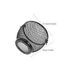 Black Heat Lamp Cage for Reptile Terrarium with Anti Scald Lamp Mesh Cover