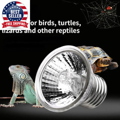 50W Halogen Bulb Included Reptile Heat Lamp Adjustable Gooseneck Aquarium Tank H