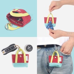 Dog Poop Bag Holder for Leash with 1 Waste Bag Roll, Canvas