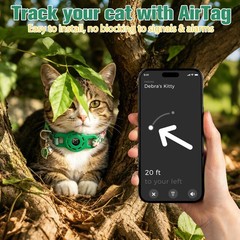 Hawaii AirTag Cat Collar, Breakaway Anti-Suffocation Elastic Kitten Collar wi…