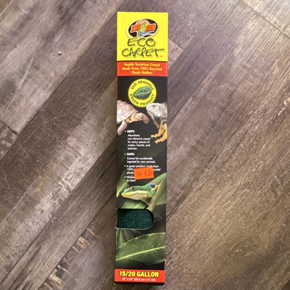 Zoo Med Eco Carpet 15/20 Gallon Reptile Terrarium Carpet Green MPN ET-15