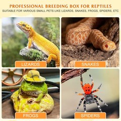 Leopard Gecko Tank Snake Box Container Lizard Breeding Terrarium