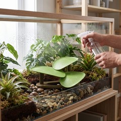 Plastic Reptile Terrarium for Amphibious Habitats & Breeding