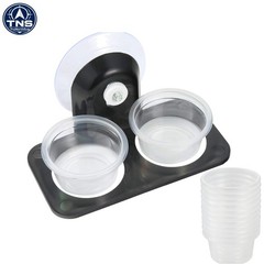 Gecko Feeder Ledge Acrylic Suction Cup with 20 1 oz Plastic Bowls Reptile Foo…