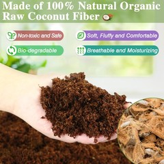 10LB Compressed Coconut Fiber Substrate, 100% Organic Coco Coir Fiber Brick H…